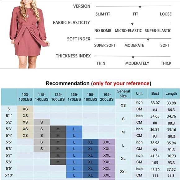 Lionstill Long Lantern Sleeve Crewneck Tie Waist Knit Cocktail Dress Sz.Med - Picture 5 of 5